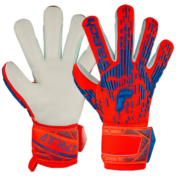 【ショップ限定エントリーでさらに+9倍】ロイシュreuschアトラクトフリーゲルシルバー5460235-2210サッカーGKグローブハイパーオレンジ