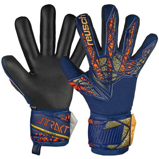 ロイシュreuschアトラクトシルバーNC5460255-4411サッカーGKグローブプレミアムブルー