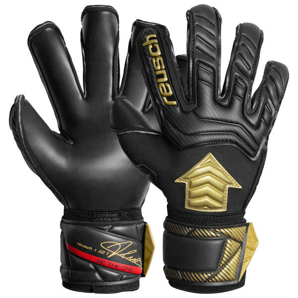 ロイシュreuschアトラクトAB1ゴールドXアリソンモデル5460964-7707サッカーキーパーグローブGKグローブゴールキーパーブラック
