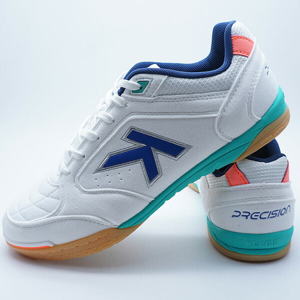 PRECISIONケルメKELME55211-464ホワイトアクアフットサルシューズインドア室内用