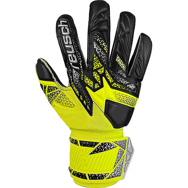 【ショップ限定エントリーでさらに+9倍】ロイシュreuschジュニアアトラクトシルバー5562215-2025サッカーキーパーグローブGKグローブゴールキーパーセイフティイエロー