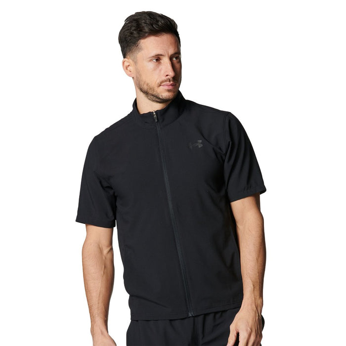 【ネコポス対応可】アンダーアーマーUNDERARMOURトレーニングシャツメンズUAフレッシュウーブンフルジップショートスリーブTシャツ6001546