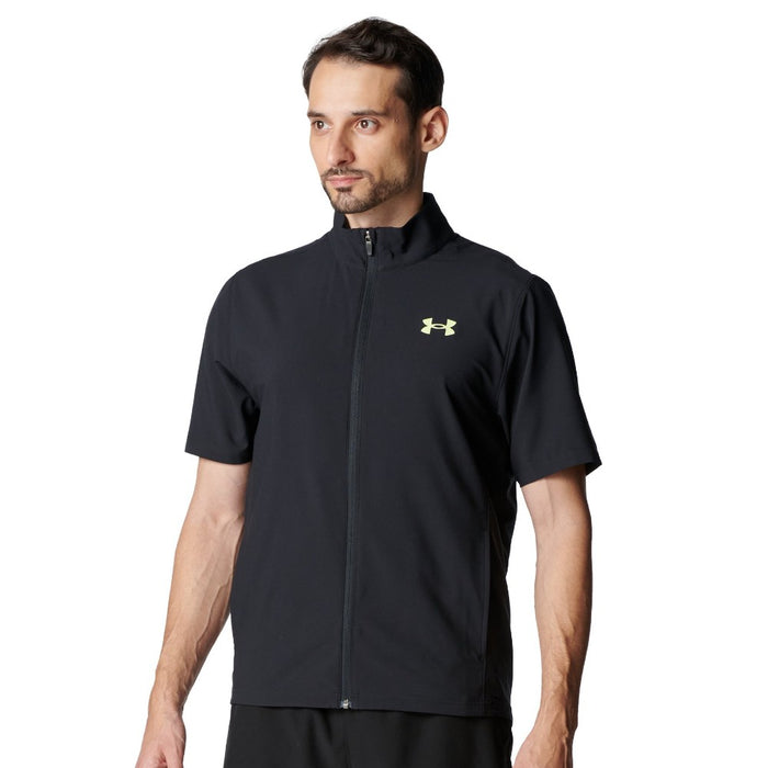 【ネコポス対応可】アンダーアーマーUNDERARMOURトレーニングシャツメンズUAフレッシュウーブンフルジップショートスリーブTシャツ6001546