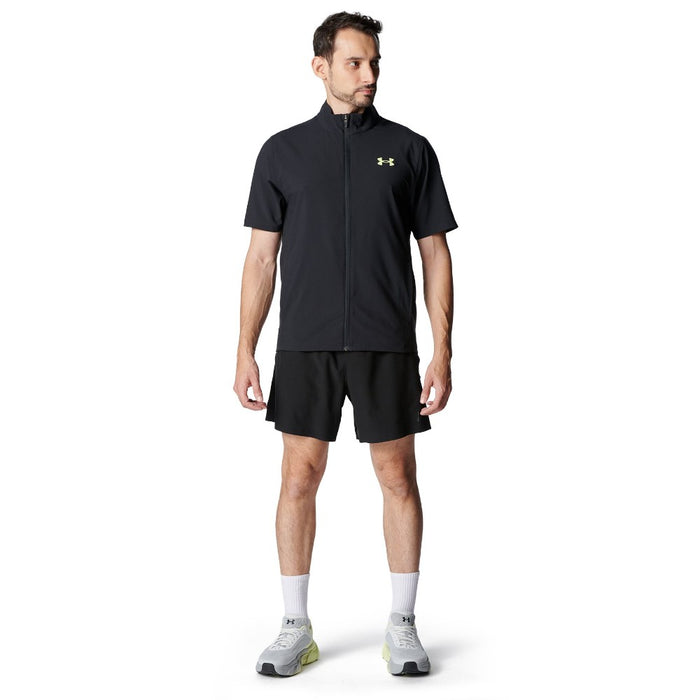 【ネコポス対応可】アンダーアーマーUNDERARMOURトレーニングシャツメンズUAフレッシュウーブンフルジップショートスリーブTシャツ6001546