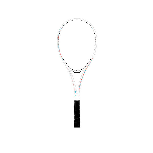ミズノMIZUNO軟式ソフトテニスラケットアクロスピードV-05前衛重視モデルパールホワイト63JTN6A5フレームのみ