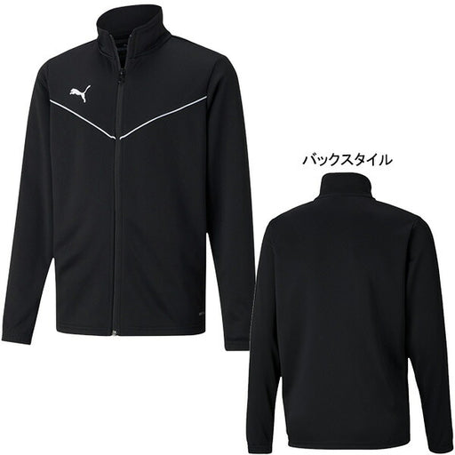 プーマPUMAジュニアTEAMRISEトレーニングポリトラックジャケット657652サッカーフットサルジャージトレーニングジャケットブラック子供用