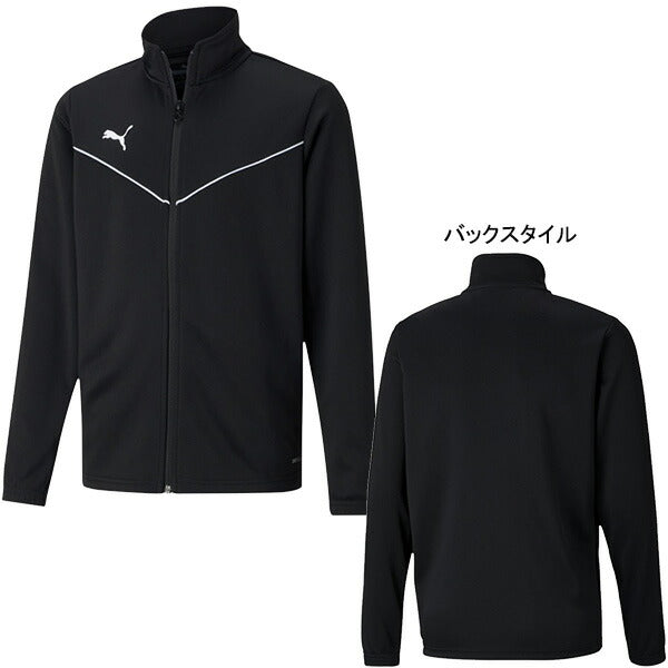 プーマPUMAジュニアTEAMRISEトレーニングポリトラックジャケット657652サッカーフットサルジャージトレーニングジャケットブラック子供用