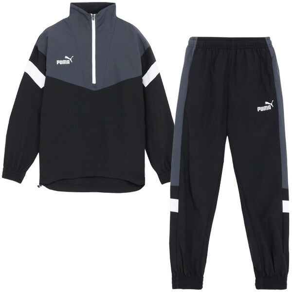 【ショップ限定エントリーでさらに+9倍】プーマPUMAピステ上下セットINDIVIDUALレトロウーブン658824/658825サッカーハーフジップロングパンツメンズ