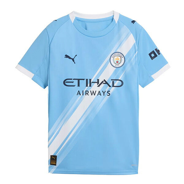 【ショップ限定エントリーでさらに+9倍】マンチェスターシティジュニアMCFC2025-26レプリカホームユニフォーム780341-01サッカー半袖チームライトブルー子供用プーマPUMA