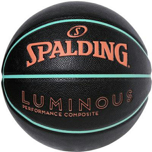 【ショップ限定エントリーでさらに+9倍】SPALDINGスポルディングバスケットボールルミナスコンポジットブラックサーモンミント7号球合成皮革78056J