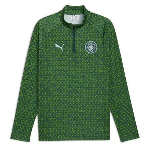 マンチェスターシティMCFCプレマッチクォータージップトップ782170-13サッカーレプリカトレーニングウェアグリーンプーマPUMA
