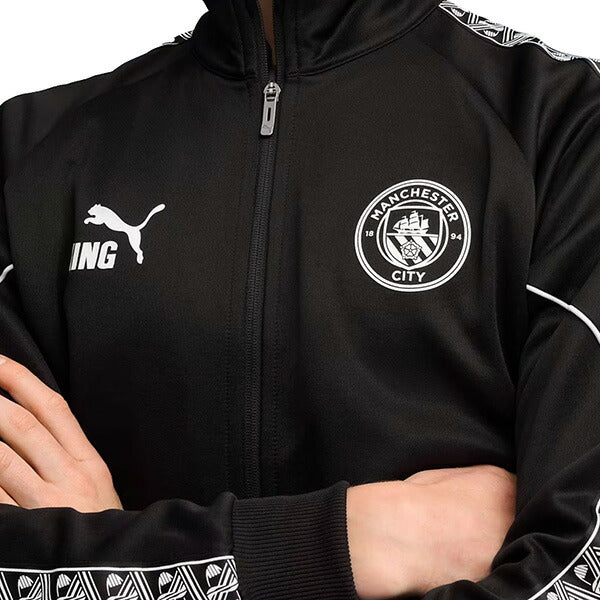 マンチェスターシティMCFC2025-26キングアンセムジャケット782173-02サッカーレプリカトラックジャケットブラックプーマPUMA