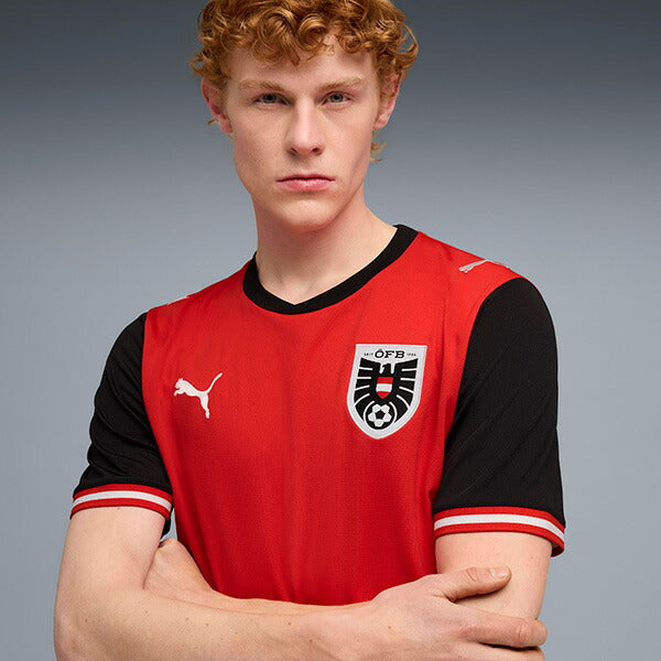 オーストリア代表OFB2026レプリカホームユニフォーム783200-01サッカーレッド半袖プーマPUMA