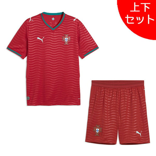 【上下セット】ポルトガル代表FPF2026レプリカホームユニフォームショーツ上下783278-783299サッカーレッド半袖プーマPUMA