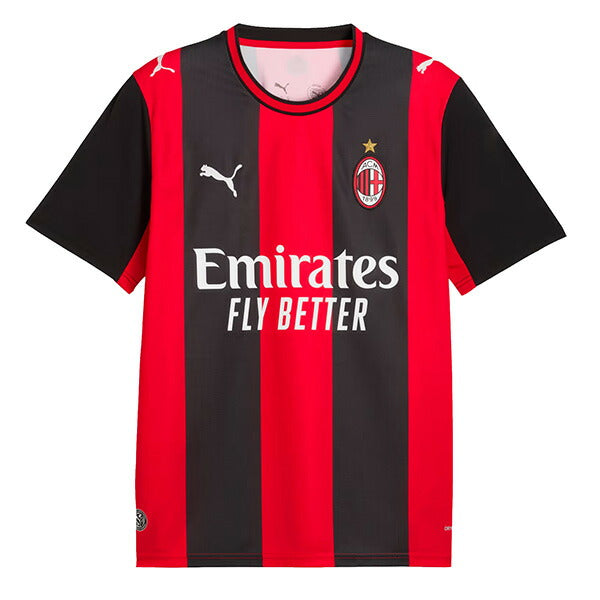 ACミランACM2026-07レプリカホームユニフォーム半袖784121-01サッカーブラックレッドプーマPUMA