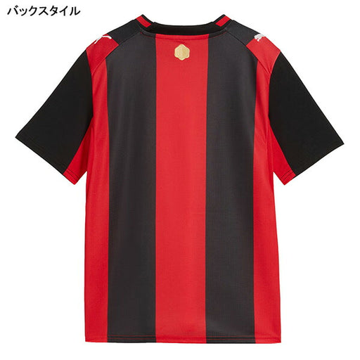 ACミランジュニアACM2026-07レプリカホームユニフォーム半袖784124-01サッカーブラックレッド子供用プーマPUMA