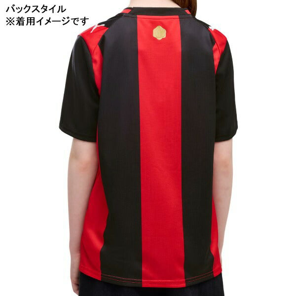 ACミランジュニアACM2026-07レプリカホームユニフォーム半袖784124-01サッカーブラックレッド子供用プーマPUMA