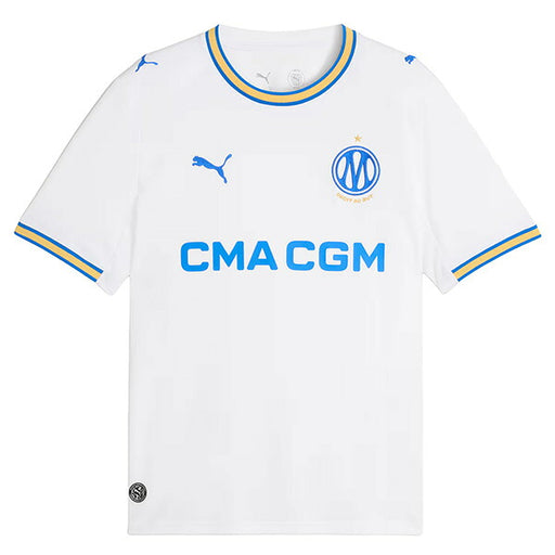 オリンピックマルセイユOM2026-27レプリカホームユニフォーム半袖784252-01サッカーホワイトブループーマPUMA