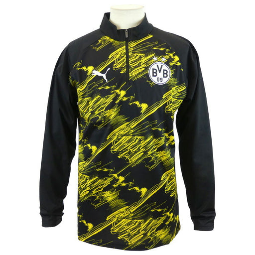 ボルシアドルトムントミニ裏毛BVB2025-261/4ジップトップ784518-01サッカーレプリカトレーニングウェアブラックプーマPUMA