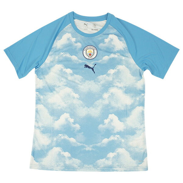 マンチェスターシティMCFC2026-27プレマッチ半袖シャツ786251-15サッカーアイシーブルーレプリカプラシャツプーマPUMA