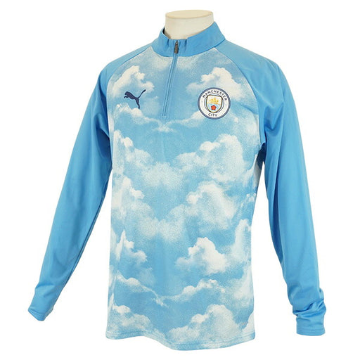マンチェスターシティMCFC2026-27プレマッチ1/4ジップトップ786254-15サッカーアイシーブルーレプリカトレーニングウェアプーマPUMA