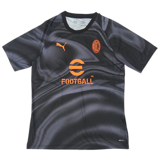 ACミランACM2026-27プレマッチ半袖シャツ786675-13サッカーレプリカプラシャツグレープーマPUMA