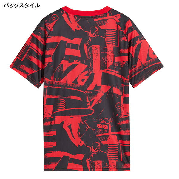 ACミランジュニアACM2026-27プレマッチ半袖シャツ786677-11サッカーレプリカプラシャツレッド子供用プーマPUMA