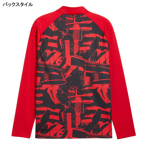 ACミランACM2026-27プレマッチ1/4ジップトップ786678-11サッカーレプリカトレーニングウェアレッドプーマPUMA