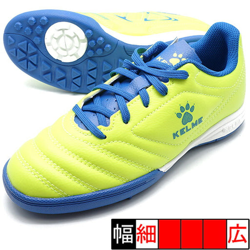 【ショップ限定エントリーでさらに+9倍】INSTINCTTFJRケルメKELME873701-986ネオンイエロー×ブルージュニアサッカートレーニングシューズ