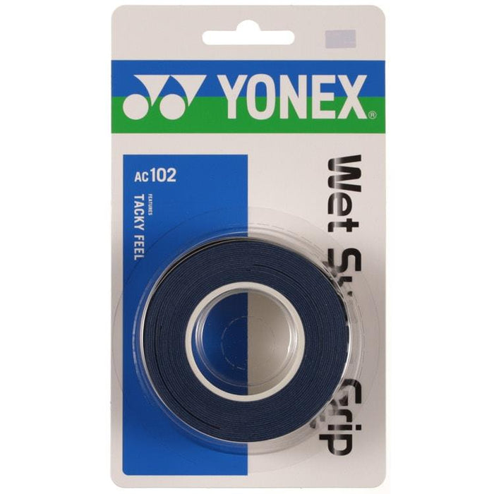 ウェットスーパーグリップ3本入ヨネックスYONEXテニスウエットタイプすべり止め汗吸収ラケットグリップテープ練習部活高校中学日本製AC102