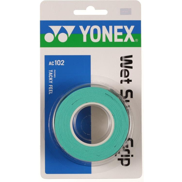 ウェットスーパーグリップ3本入ヨネックスYONEXテニスウエットタイプすべり止め汗吸収ラケットグリップテープ練習部活高校中学日本製AC102