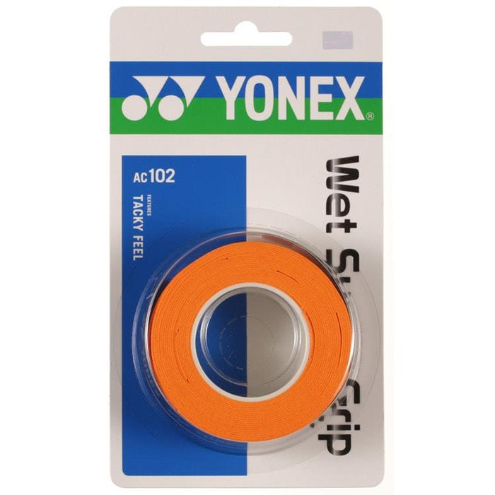 ウェットスーパーグリップ3本入ヨネックスYONEXテニスウエットタイプすべり止め汗吸収ラケットグリップテープ練習部活高校中学日本製AC102