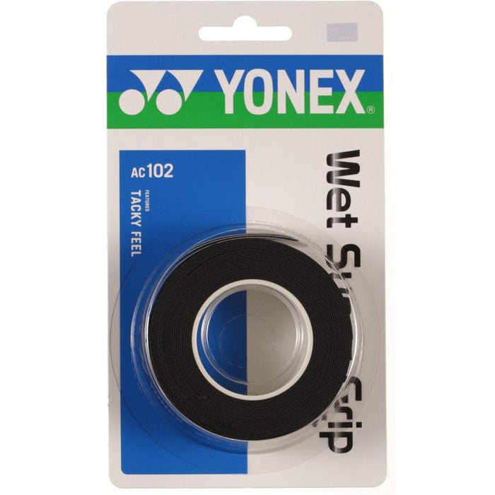 ウェットスーパーグリップ3本入ヨネックスYONEXテニスウエットタイプすべり止め汗吸収ラケットグリップテープ練習部活高校中学日本製AC102