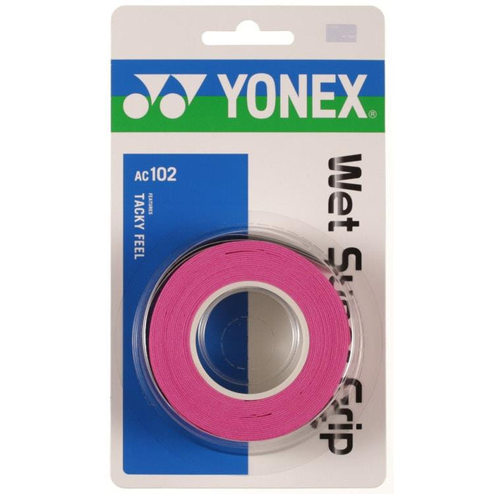 ウェットスーパーグリップ3本入ヨネックスYONEXテニスウエットタイプすべり止め汗吸収ラケットグリップテープ練習部活高校中学日本製AC102