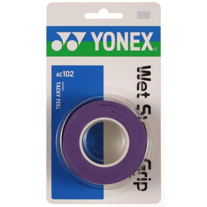 ウェットスーパーグリップ3本入ヨネックスYONEXテニスウエットタイプすべり止め汗吸収ラケットグリップテープ練習部活高校中学日本製AC102
