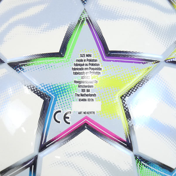 アディダスadidasフィナーレ２６ー２７ミニADFM140Wサッカーボールグループリーグフェーズ直径約13cm