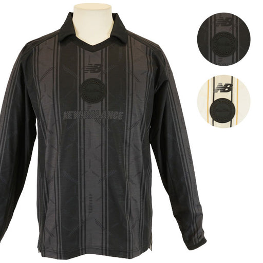 ニューバランスNewBalanceGraphicPoloLongSleeveT-ShirtAMT55252サッカーフットサルプラシャツ長袖メンズ