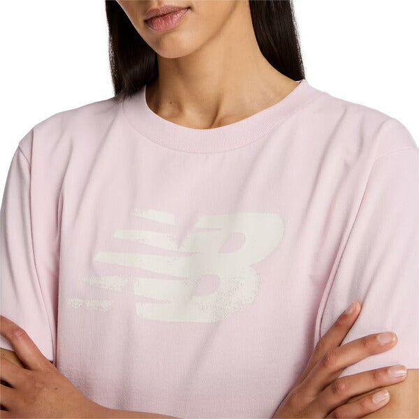 【ネコポス対応可】ニューバランスNewbalanceレディース半袖TシャツオーバーサイズAWT53170-RSG