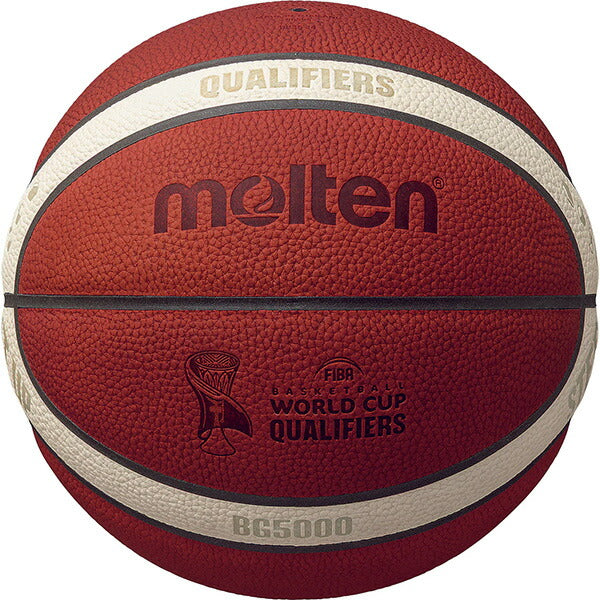 モルテンmoltenバスケットボールFIBAワールドカップ2027大陸予選試合球7号球天然皮革B7G5000-Q5Z