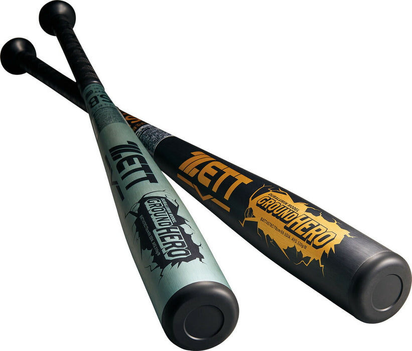 【ショップ限定エントリーでさらに+9倍】ZETTゼット野球小学生軟式金属製バットGROUNDHEROグランドヒーローミドルバランス縦磨き510g平均BAT74576C