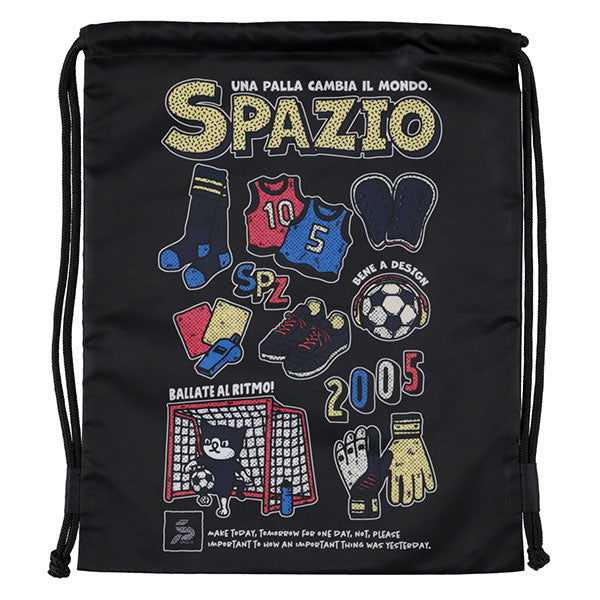 【ネコポス対応可】スパッツィオSpazioサッカーナップサックBG0129サッカーフットサルシューズ小物着替え入れバッグ47×37cm