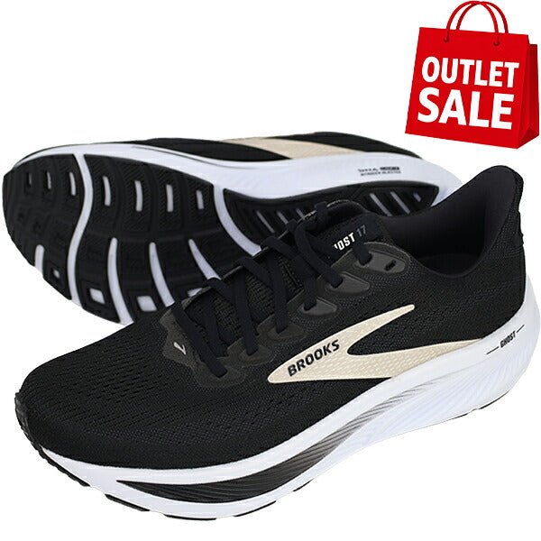 【アウトレット品 返品交換不可】ブルックス BROOKS ゴースト17 メンズ ランニングシューズ ワイド 2E相当 アウトレット品 B級品 BRM4424-BLKXW-B