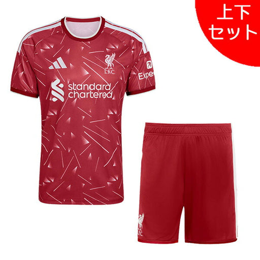【上下セット】リバプールLFC2026-27レプリカホームユニフォーム半袖ショーツBU823-QU626サッカーレッドアディダスadidas