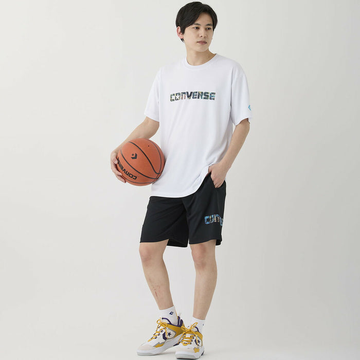 【ネコポス送料無料】コンバースCONVERSEバスケシャツメンズレディース5SプリントTシャツ半袖CB251361