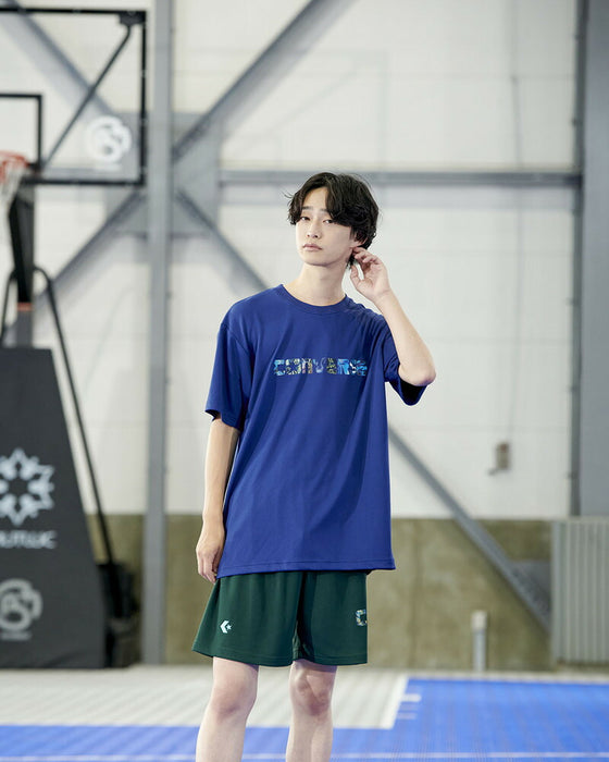 【ネコポス送料無料】コンバースCONVERSEバスケシャツメンズレディース5SプリントTシャツ半袖CB251361