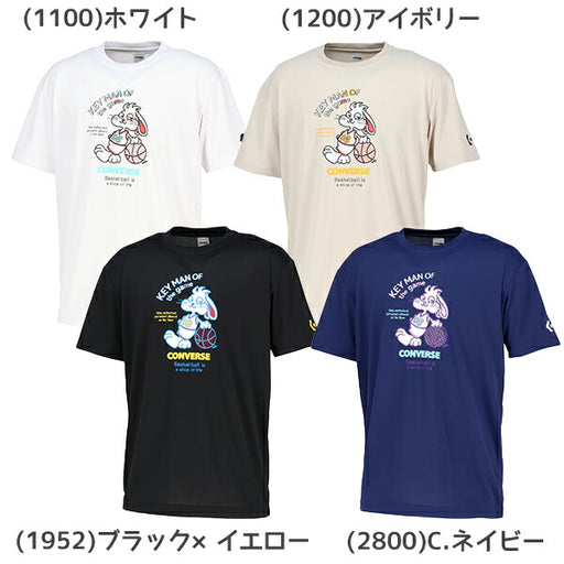 【ネコポス送料無料】コンバースCONVERSEバスケットボールメンズ6SプリントTシャツ半袖CB2613591100
