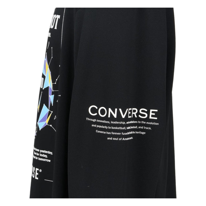 CONVERSEジュニアプリントTシャツミニバスバスケットボールウェアスポーツウエア吸汗速乾子ども用ロンT長袖トップスバスケシャツバスケT