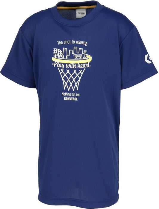 【ネコポス送料無料】コンバースCONVERSEバスケットボールジュニアJr.プリントTシャツ半袖CB4613511100