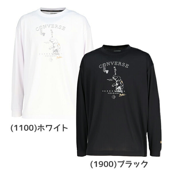 【ネコポス送料無料】コンバースCONVERSEバスケットボールメンズレディースゴールドシリーズプリントロングスリーブシャツ長袖ロンTCBG252356L