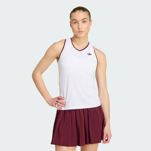 アディダスadidasテニスタンクトップレディース大人クラシックスクライマクールピケニットパイピングレイヤリングCK384
